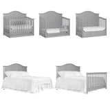 Dream On Me Ella 5-in-1 Full Size Convertible Crib in Pebble Grey, Greenguard Gold Certified