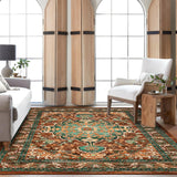 Boho Vintage Area Rug 5x7 Machine Washable Low Pile Ultra-Thin Soft Floor Carpet