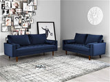 Womble Velvet Upholstered Living Room Diamond Tufted Chesterfield with Gleaming Nailheads,