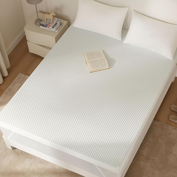3 Inch Gel Memory Foam Cooling Mattress Topper King Size, High Density Bed Topper