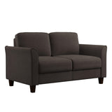 Lifestyle Solutions Watford Loveseat with Curved Arms, Coffee