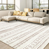 Area Rug Living Room Rugs - 9x12 Washable Boho Farmhouse Bohemian Neutral Large