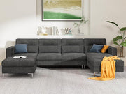 Sofa 110” Corduroy Sectional Comfy Couches for Living Room