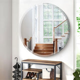 Frameless Round Mirror, 42 inch Beveled Bathroom Mirrors for Wall,