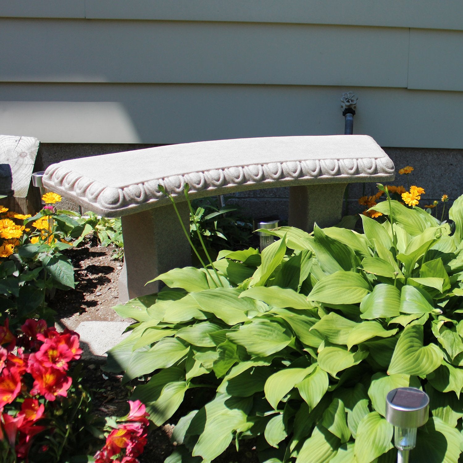 Garden Bench – Natural Sandstone Appearance – HDPE polyethylene plastic