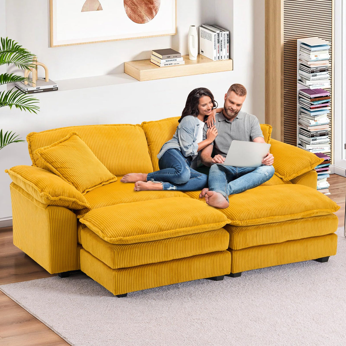 84.6" Sectional Sofa Couch for Living Room