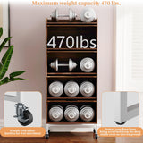 Wooden Storage Cabinet with 4 Drawers, Freestanding Bathroom Cabinets with Acrylic