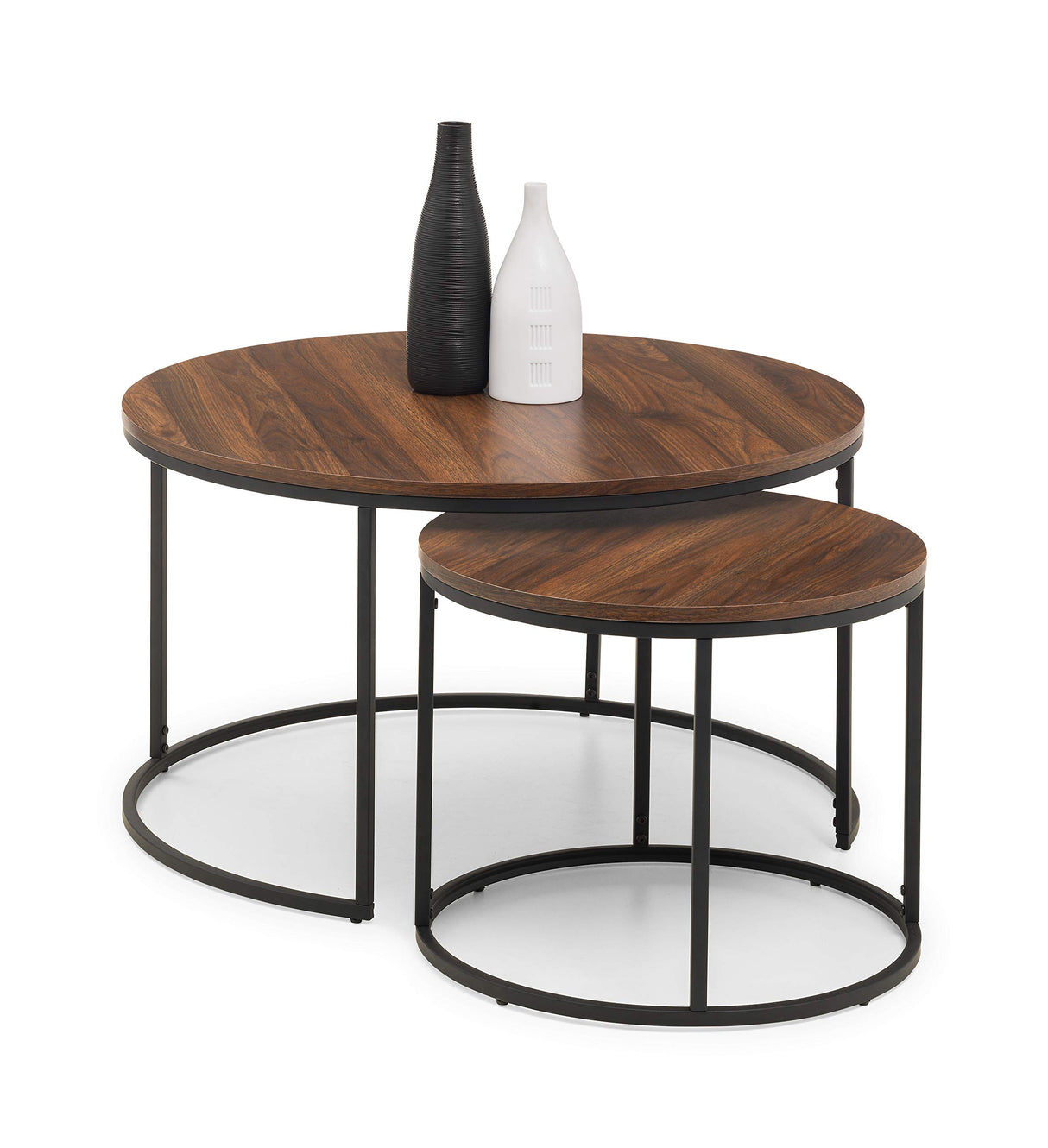 Bellini Round Nesting Coffee Table - Walnut Tables