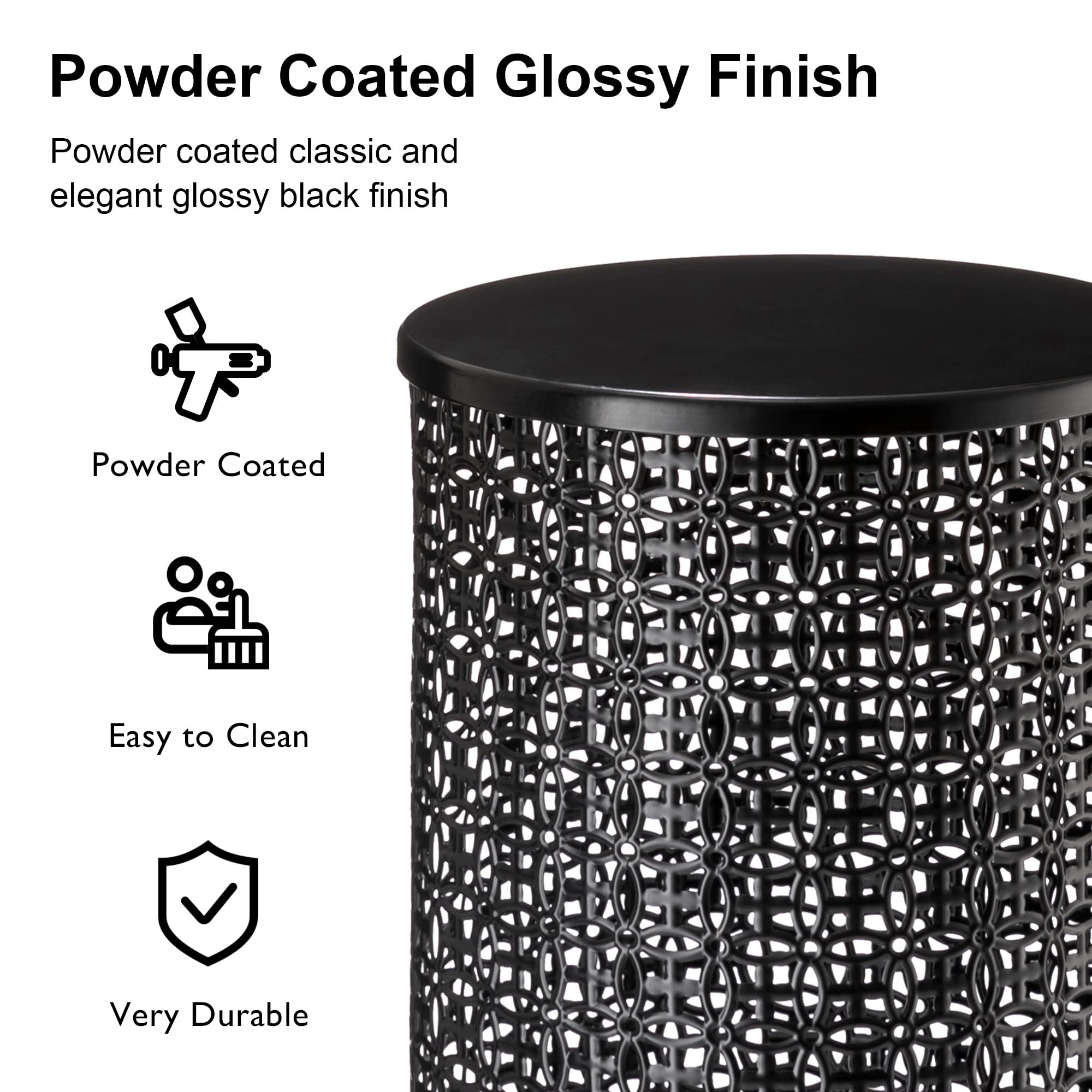 Decorative Garden Stool for Indoor Outdoor Heavy Duty Metal Frame Accent Table