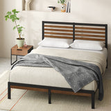 Kai Bamboo and Metal Platform Bed Frame with Headboard