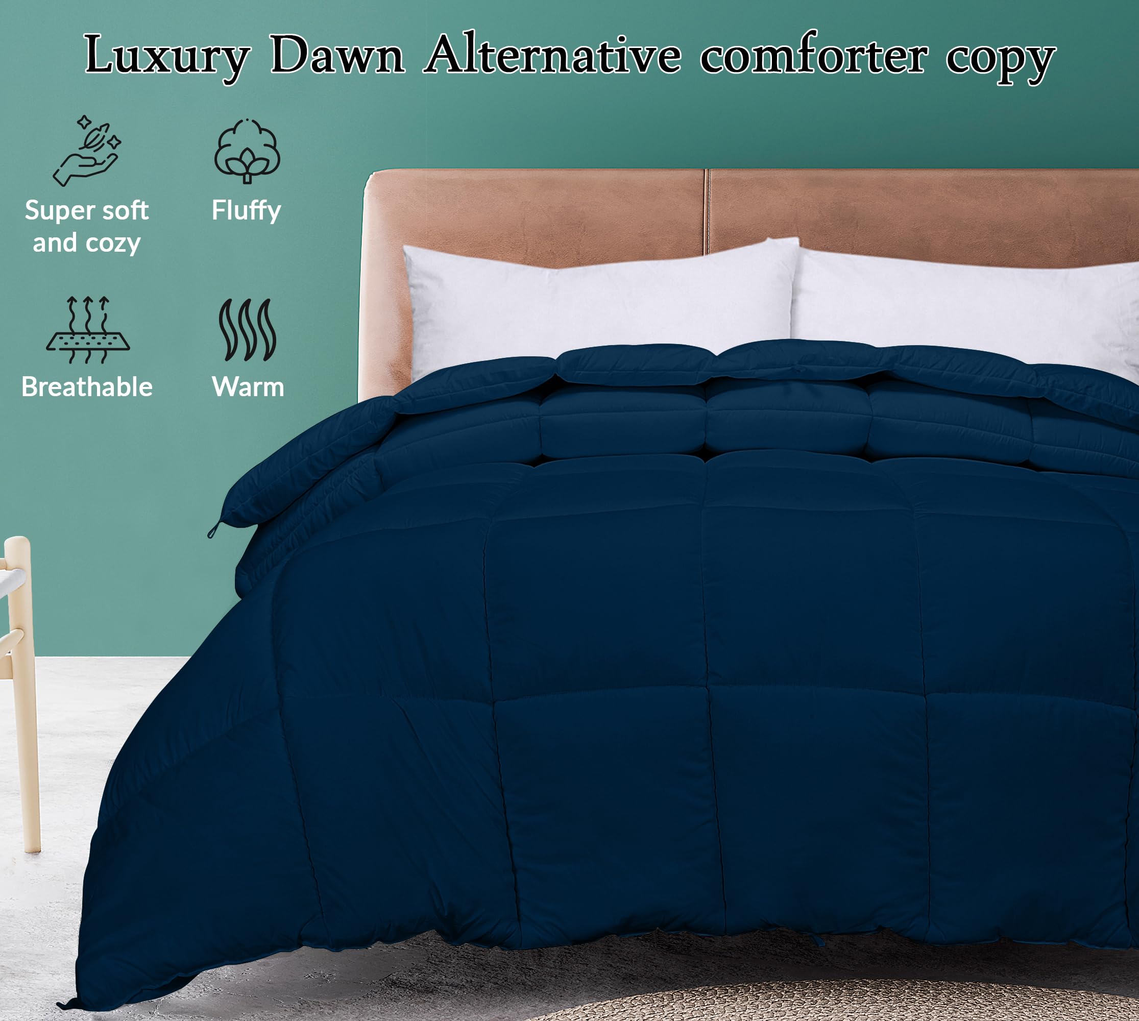 Comforter - Duvet Insert - All Season Soft Quilted Comforters