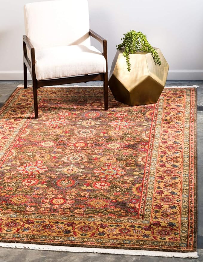 Edinburgh Collection Area Rug - Monroe (8' x 11' Rectangle Blue/Brown)