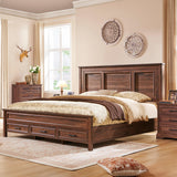 Farmhouse Queen Size Bed Frame with 52" Tall Full-Panel Headboard & Footboard