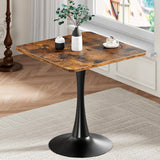 Square Dining Table for 2 - 27.6" Small Space Kitchen Table with Heavy Base