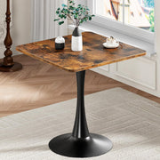 Square Dining Table for 2 - 27.6" Small Space Kitchen Table with Heavy Base