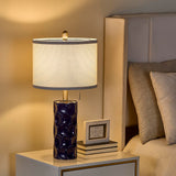 24.8" Modern Ceramic Table Lamp Set of 2 with Pull Chain