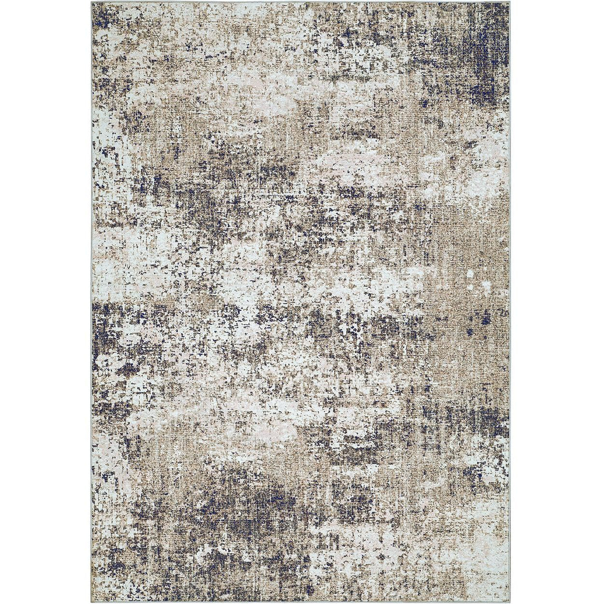 Modern Abstract Taupe Rug 5x7 Machine Washable Living Room Area Rug Kitchen Brown