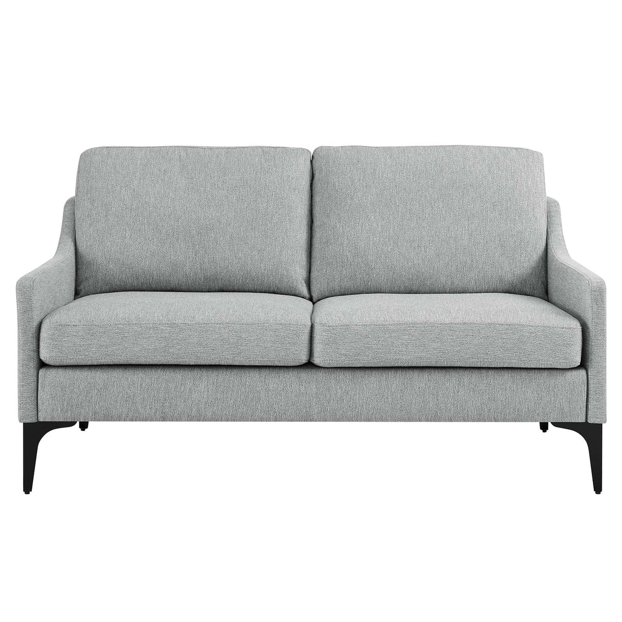 EEI-6021-LGR Corland Upholstered Fabric Loveseat, Light Gray