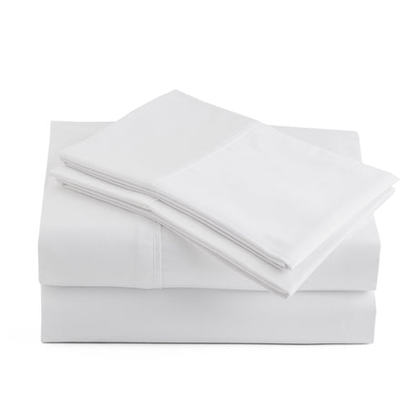 285 Thread Count Percale 4 Piece Bed Sheet Set - 100% Peruvian Pima Cotton