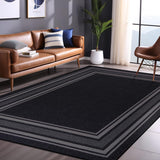 Modern Bordered Non Slip Indoor Rugs for Living Room 8x10 Area Rugs for Kitchen,