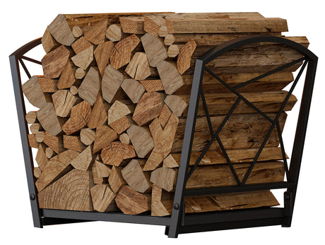 Firewood Log Rack, Iron Wood Lumber Storage Holder for Fireplace