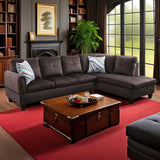 -Niki-SF-00060-LWJ Sofas & Couches, Right Chaise, Dark Brown-Flannel