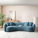 101" Modern Oversized Curved Sofa, Back Upholstered Boucle Couch