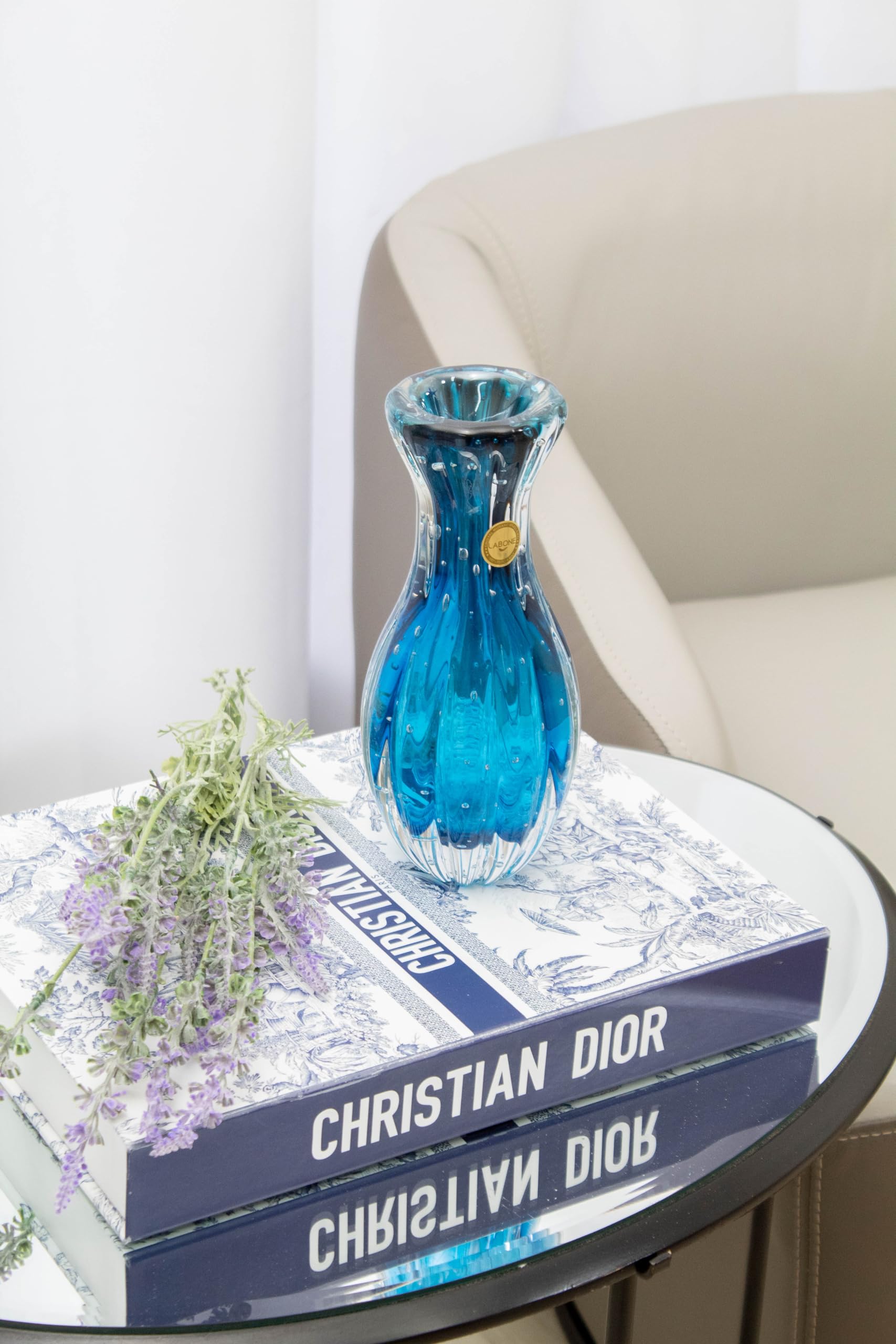 Blown Glass Vase Model Sorrento | Murano Glass Handmade Brazilian Art