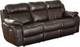 Baylands Bonded Leather Glider Rocker Reclining Chair, 40.5" W, Brown