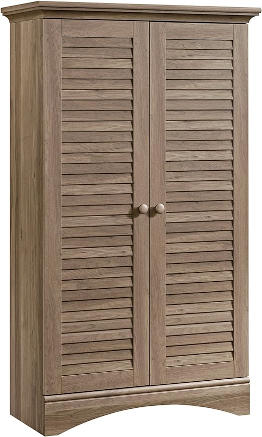 Harbor View Storage Pantry Cabinet, L: 35.43" x W: 16.73" x H: 61.02", Antiqued