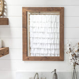 Farmhouse Bathroom Vanity Mirror, Walnut Finish, 24" x 31"