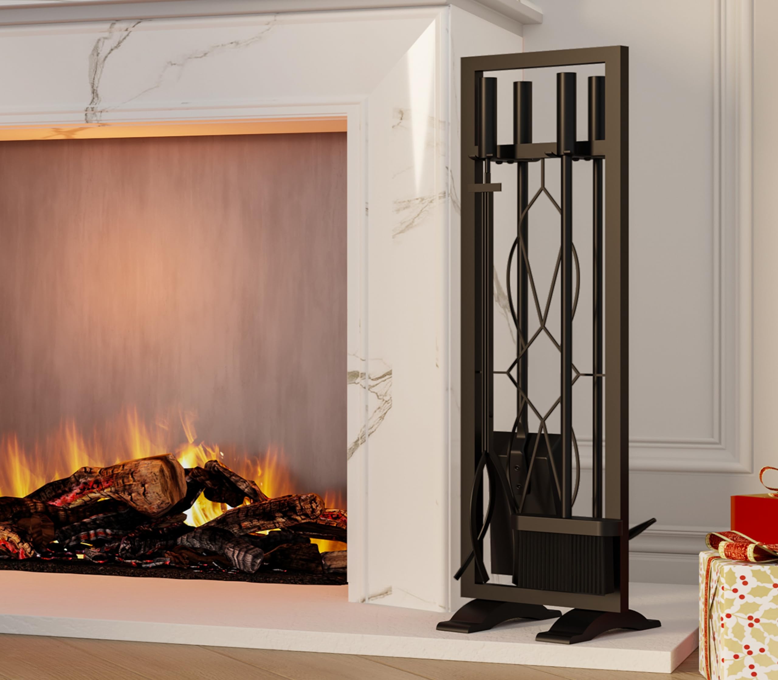 Fireplace Tools Set 5 Pieces Fireside Accessories Fire Kit Stand Woodstove Tools