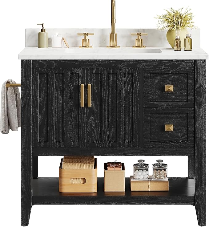 36" Bathroom Vanity with Sink, Farmhouse Bathroom Cabinet, Bathroom Vanity Set