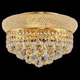 7 - Light Flush Mount Crystal Chandelier for Living Room Dining Room Entryway Hallway