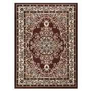 Oriental 8x10 Traditional Medallion Indoor Area Rug Siesta (Maroon Beige, 7'10" x 10')