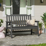 Outdoor Bench, 2-Person Garden Bench Load up to 800 Lbs, Outdoor Benches