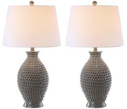 Rosten Grey Textured Table Lamp Set of 2 - 27 Inch