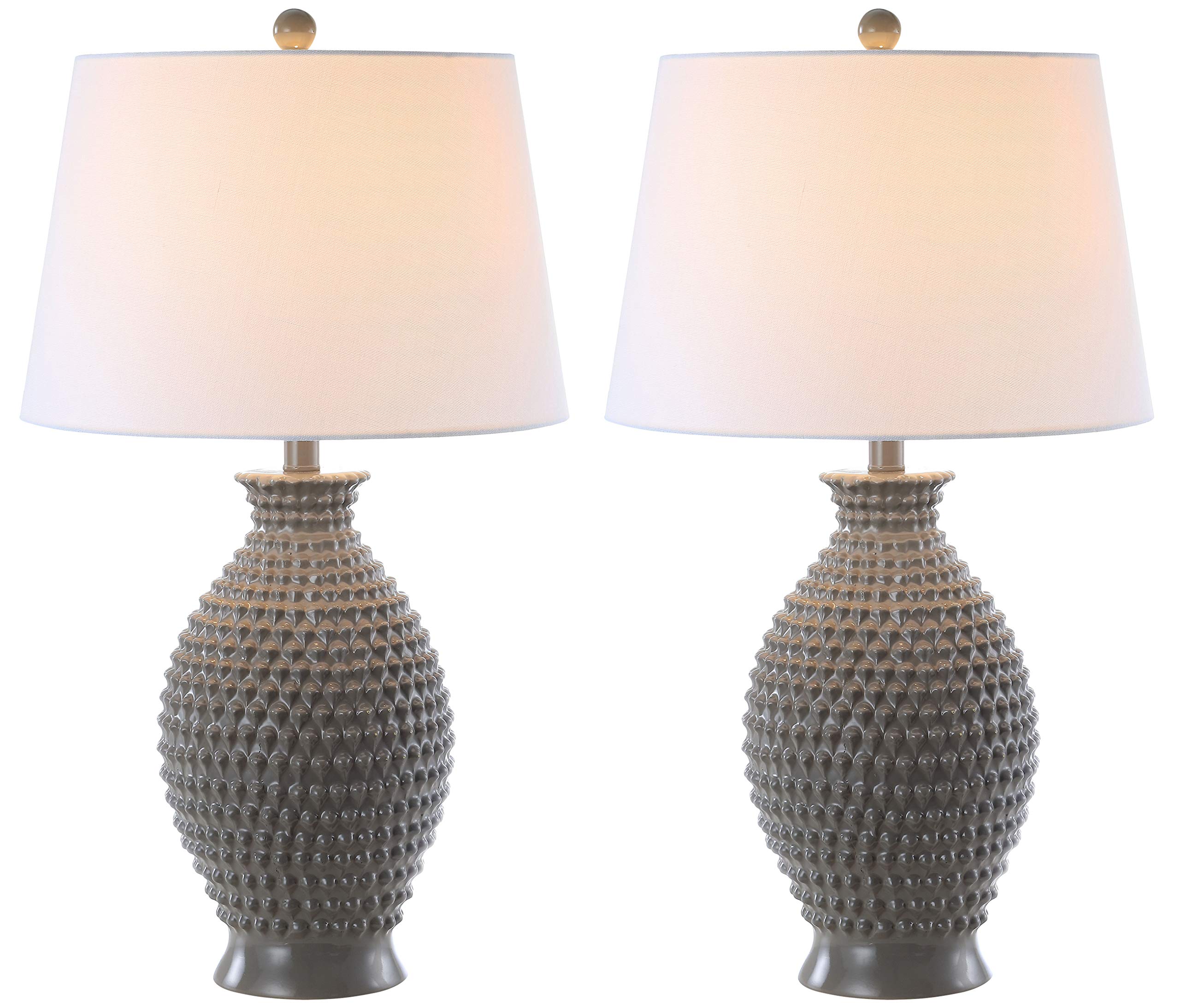 Rosten Grey Textured Table Lamp Set of 2 - 27 Inch