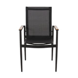 317636 Naop Dining Set, BlackNatural