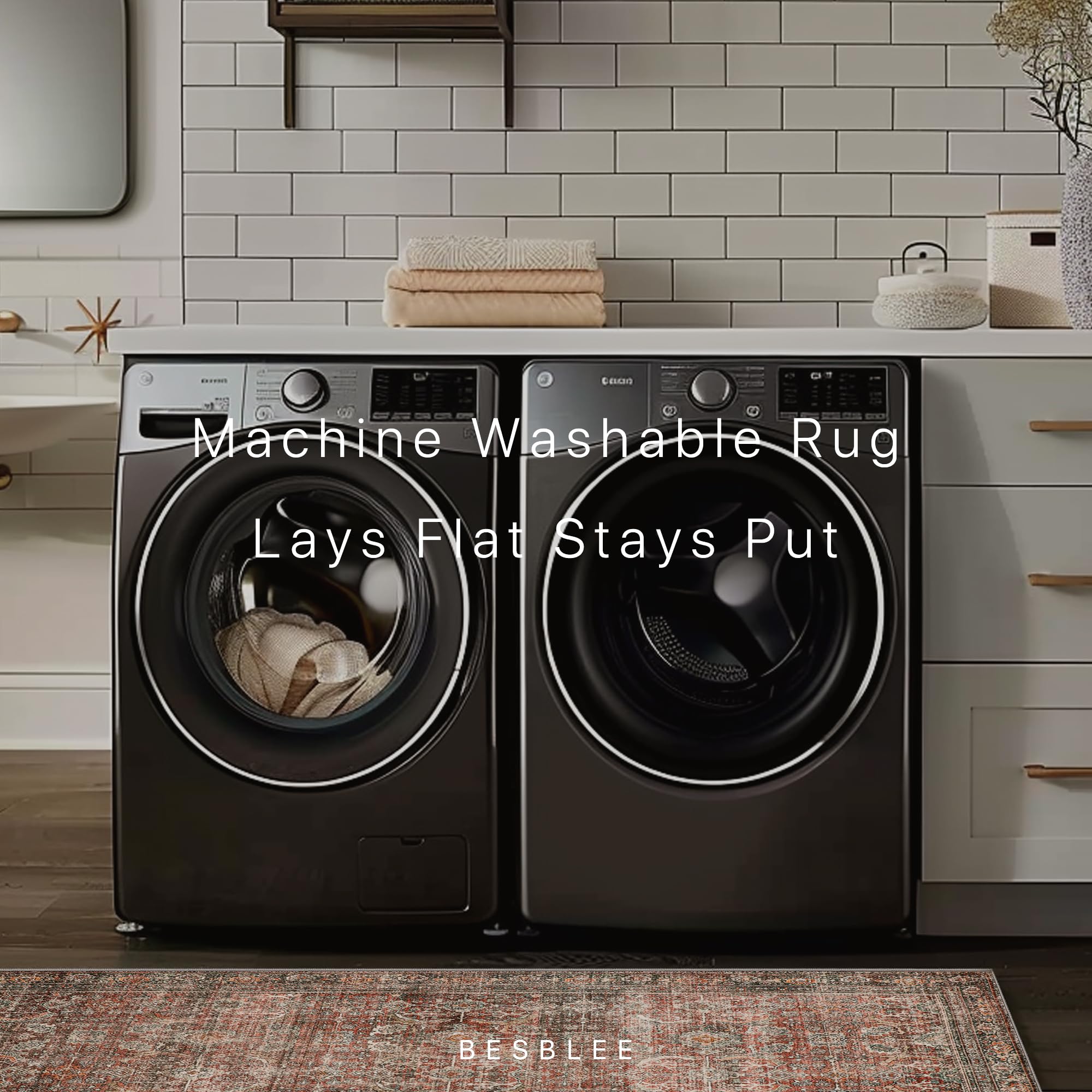 5X7 Area Rugs Machine Washable Runner Rugs for Living Room Bedroom