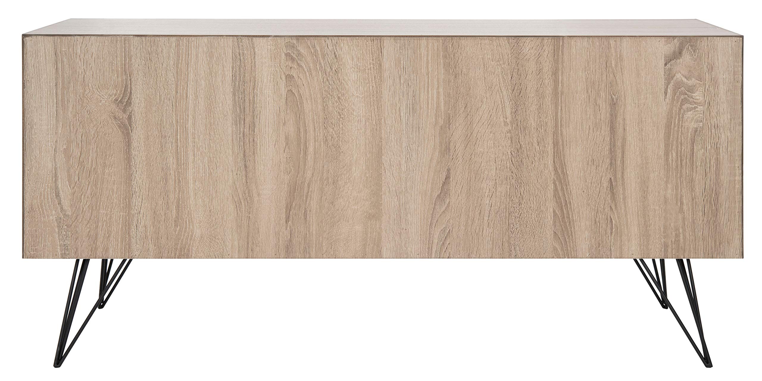 Home Collection Jeralyn Retro Mid-Century Light Oak and Black Wood