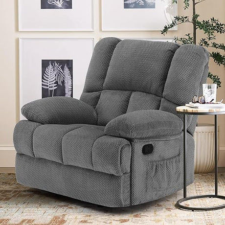 Oversized Rocking Rocker Recliner Chair for Living Room Adults, Chocolate