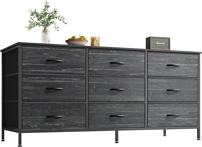 9 Drawer Dresser, 55 Inch Dresser