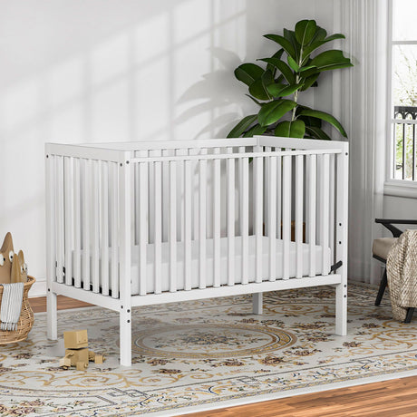 Saylike Baby Crib 5-in-1 Convertible, Wood Full Size Toddler Bed for Small Baby, Made of Sustainable Natural Pinewood Cribs, Non-Toxic Finish, Simplistic Nursery Furniture (White)