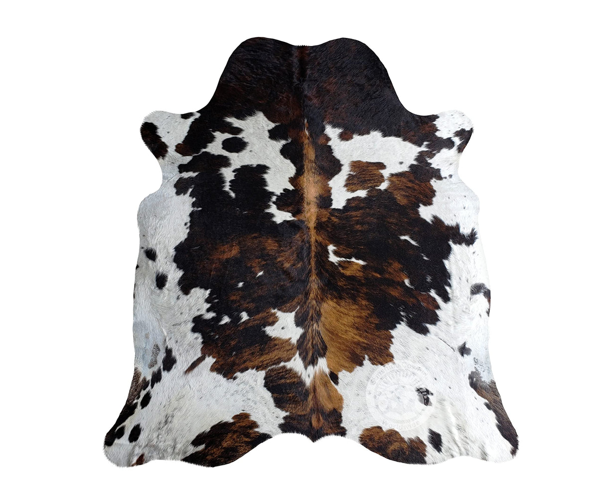 100% Genuine Brindle Tricolor Cowhide Rug - Modern Style Animal Skin Rug