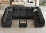 Modular Sleeper Sectional Sofa Couch Oversized U Shaped Sofa with Storage Convertible