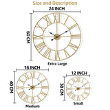 Large Wall Clock for Living Room Decor, (60CM) 24 Inch Wall Clock Decorative,