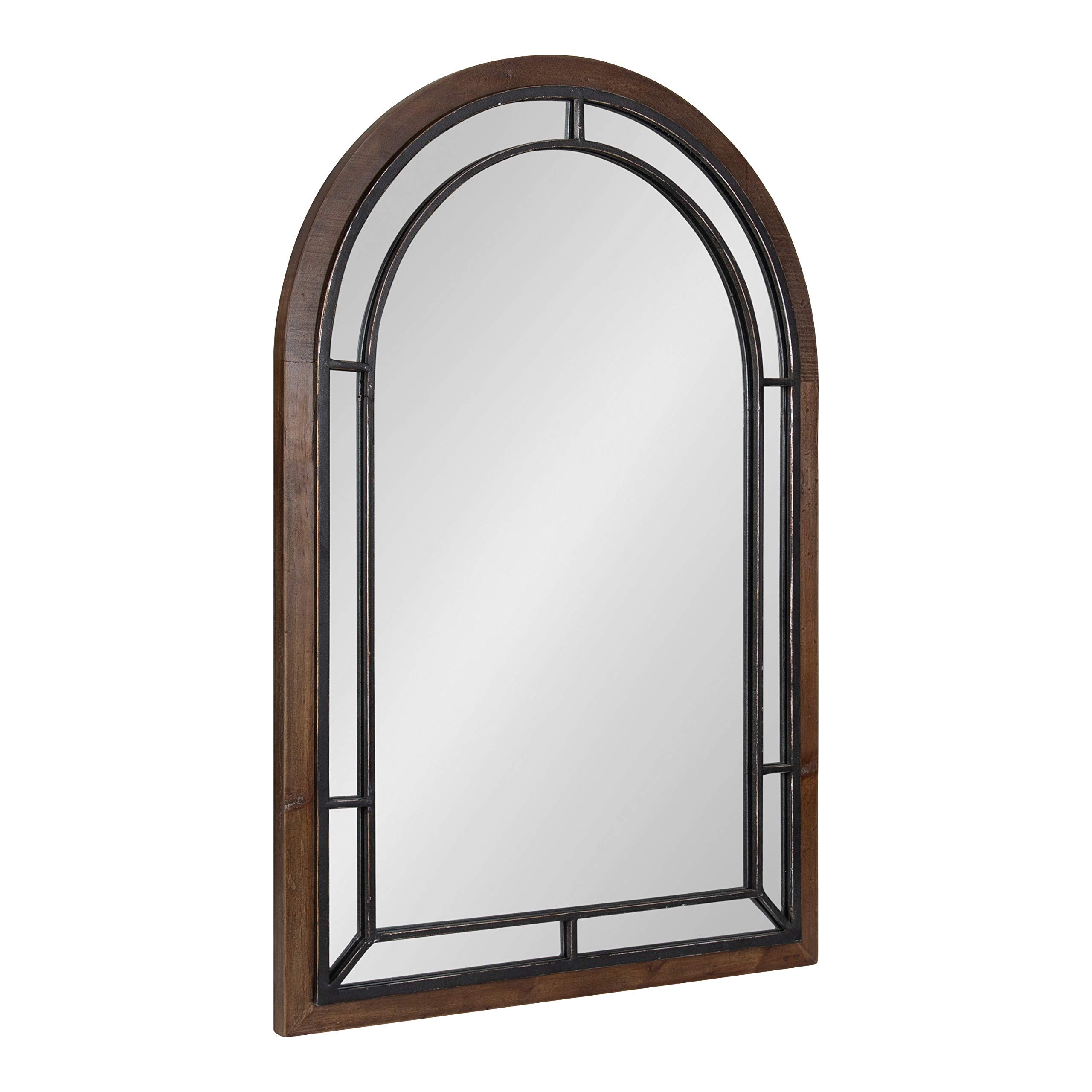 Audubon Farmhouse Wall Mirror,  Rustic Brown