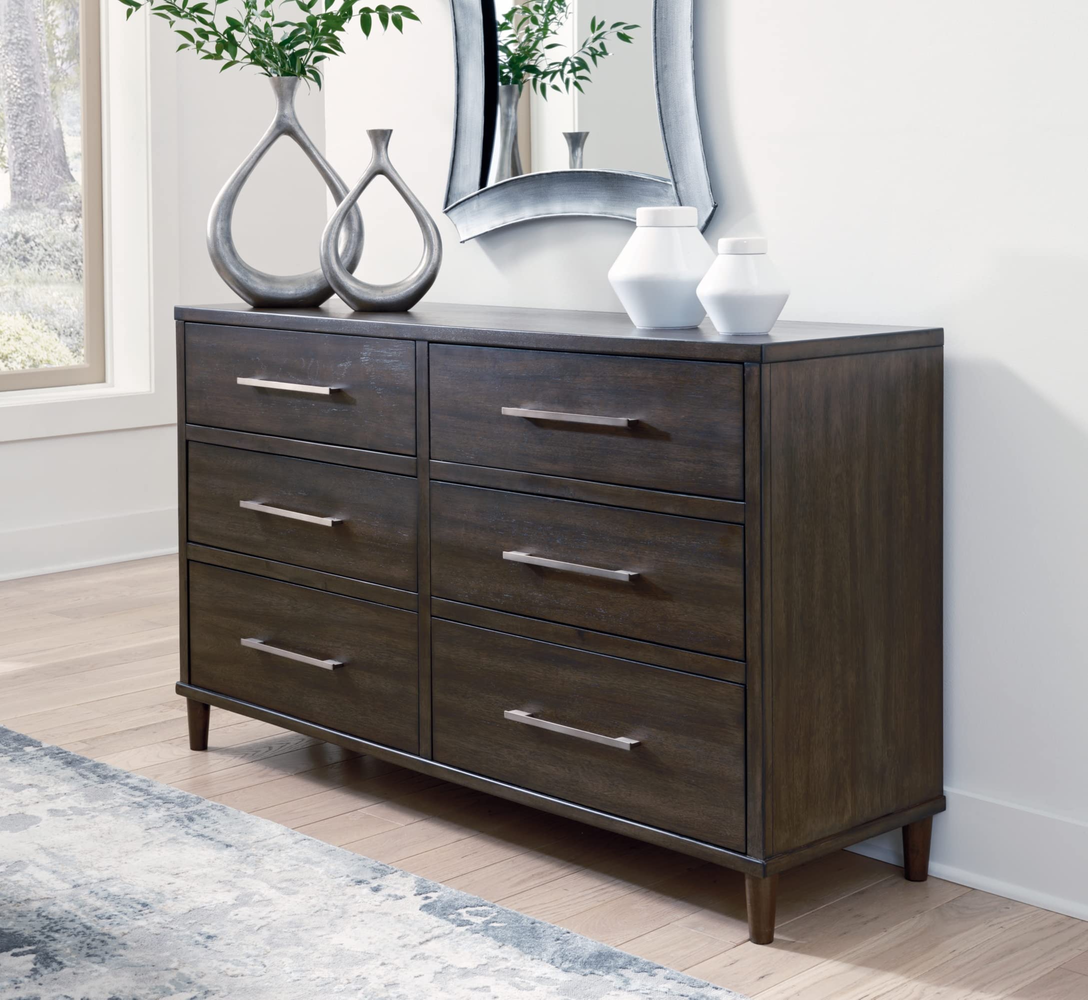 Wittland Mid-Century Modern 6 Drawer Dresser