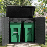 Outdoor Storage Shed w/o Shelf, 30 cu ft Horizontal Storage Shed Outdoor